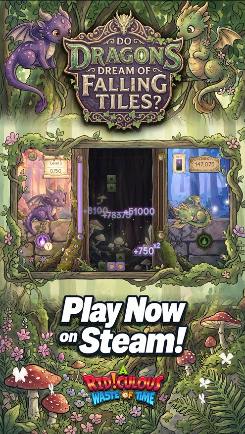 Do Dragons Dream of Falling Tiles? key art