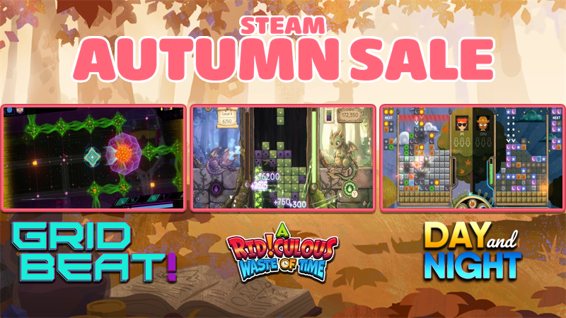 Steam Autumn Sale — 45-50% off GRIDbeat!, A Ridiculous Waste of Time and Day and Night